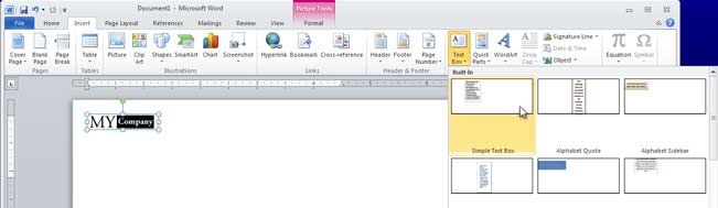 Word Env #10 Tutorial - Inserting Text Box