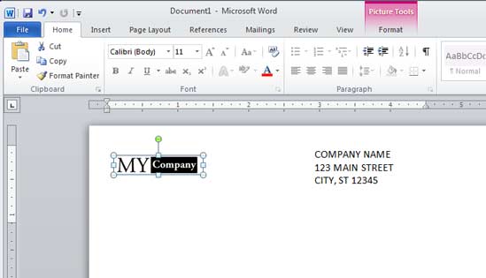 Word Env #10 Tutorial - Move Logo Back to Left Side