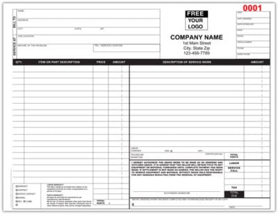 HVAC Invoices | Custom HVAC Services Order Invoice Carbonless Forms ...