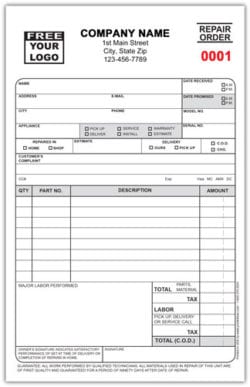 HVAC Invoices | Custom HVAC Services Order Invoice Carbonless Forms ...