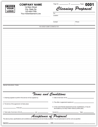 Janitorial Maintenance Agreement Form Printit4less