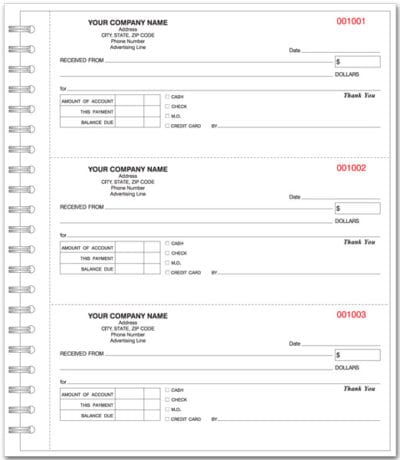 Personalized Business Receipt Books