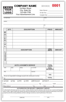 Standard Locksmith Forms