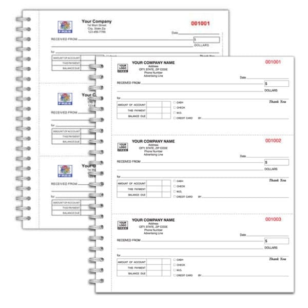 Custom Printed Receipt Books | Custom Receipt | Customized Invoice Book ...