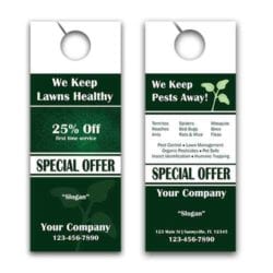 Lawn Pest Control Door Hanger 2 sided