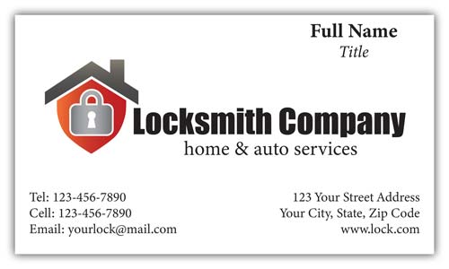 Key Maker, Locksmith Premium Printed Business Card, Customize Your