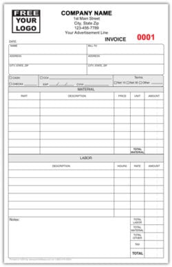 Multi part work order form