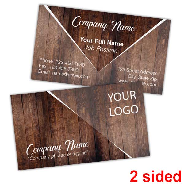 Rustic Wood Business Card - Two Sided | Printit4Less.com : PrintIt4Less