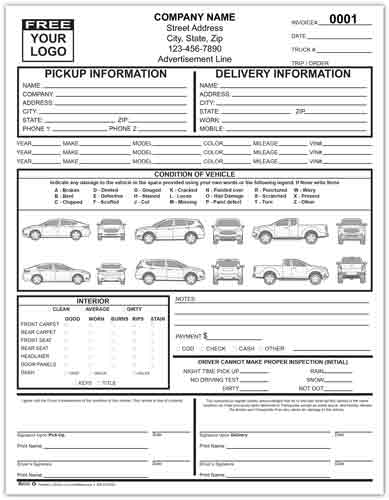 Vehicle Transport Bill Of Lading Form Transport Informations Lane 6263