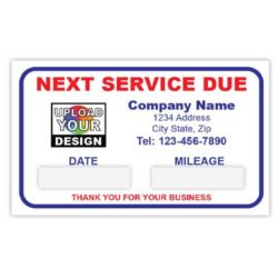 Next Service Due Windshield Stickers | Printit4Less.com