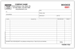 Hourly Invoice Forms: Custom Invoices | 2-Part or 3-Part NCR