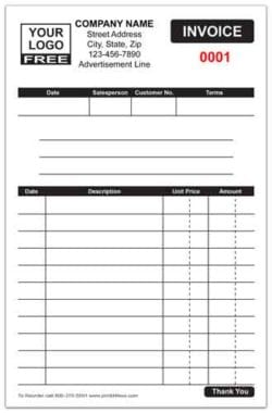 Small Itemized Invoice Forms: Custom Business Invoices