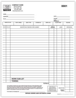 Auto Body Shop Forms