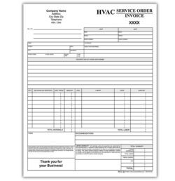 HVAC Service Order Invoices | Printit4Less.com