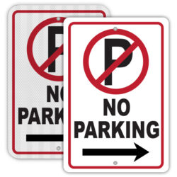 No Parking Signs with right arrow | Printit4Less.com