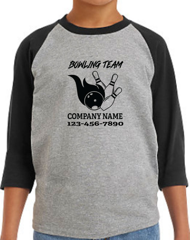 Youth Raglan Company Bowling Team Uniforms