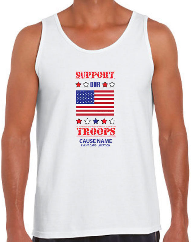 Support Our Troops American Flag Volunteer Shirts | Printit4less
