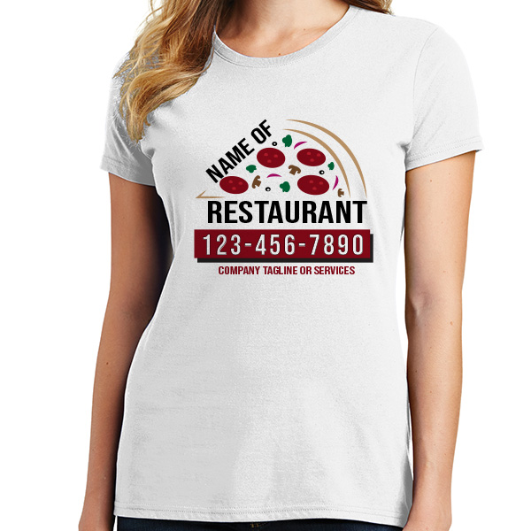 Ladies Personalized Pizzeria Shop Staff Uniform