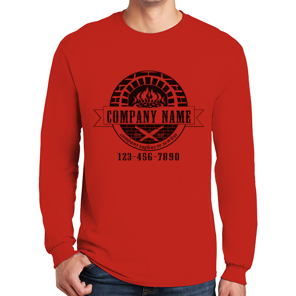 Long Sleeve Brick Oven Pizzeria Shirts