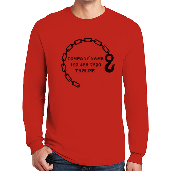 Long Sleeve Towing Service Company T-Shirts