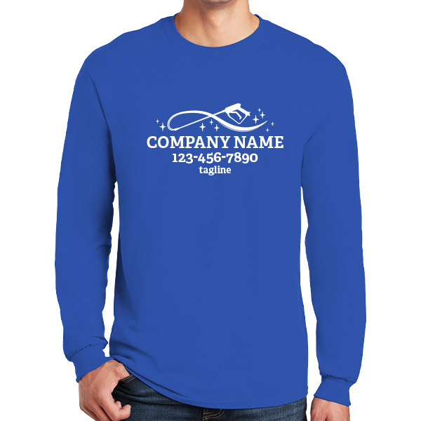 Long Sleeve Pressure Washing Services Work Shirts