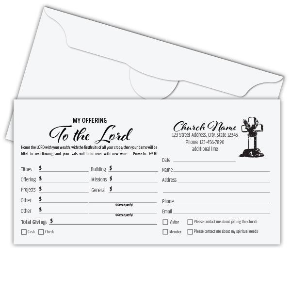 Personalized Church Tithe Envelopes