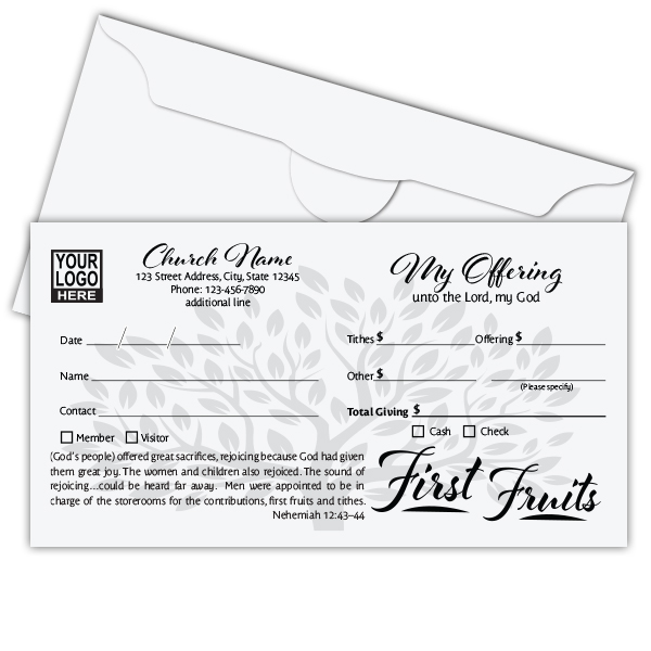 First Fruits Church Offering Envelopes