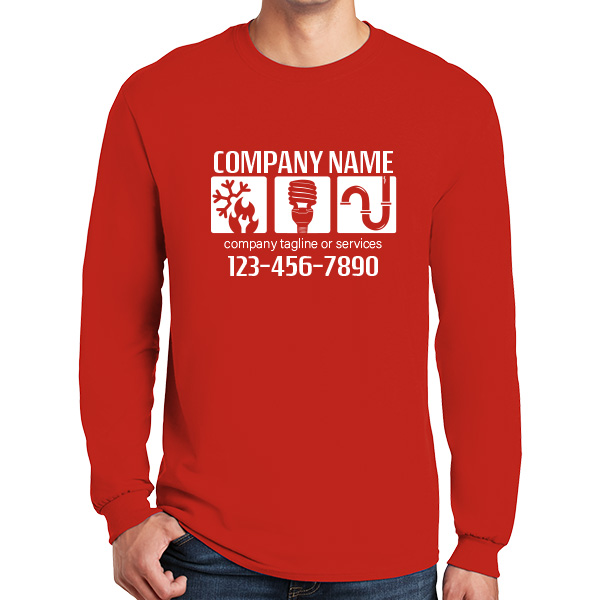 Long Sleeve Heating, Plumbing & Electrical Company Shirts